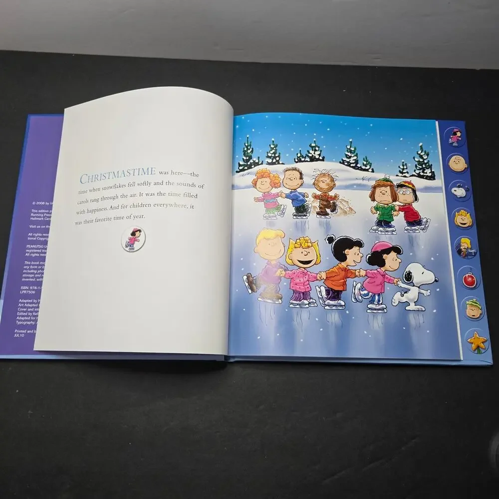 Hallmark Charlie Brown Christmas Interactive Sound Book Peanuts 2010 Works